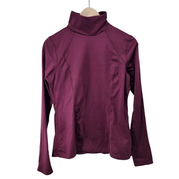 Zella Long-Sleeve Turtleneck Cold Weather Running Top M Plum/Wine Color‎ - Picture 8 of 8